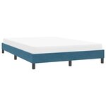 vidaXL Cadre de lit sans matelas bleu foncé 160x210 cm velours
