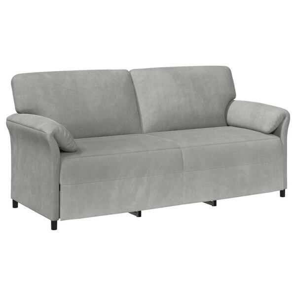 vidaXL Sofa 3 places Gris clair 198 x 83 x 95 cm Velours