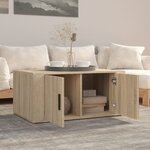 vidaXL Table basse Chêne sonoma 80x50x36 cm Bois d'ingénierie