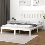 vidaXL Cadre de lit Blanc Bois massif 140x200 cm