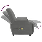 vidaXL Fauteuil de massage gris foncé similicuir daim