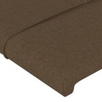 vidaXL Tête de lit avec oreilles Marron foncé 147x23x118/128 cm Tissu