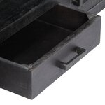 vidaXL Meuble TV Noir 118x30x40 cm Bois de manguier massif