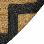 vidaXL Tapis de surface Gris foncé 240 x 240 cm Jute