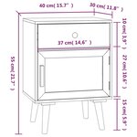 vidaXL Tables de chevet 2 Pièces noir 40x30x55 cm bois d'ingénierie
