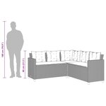 vidaXL Canapé de jardin avec table et coussins en forme de L beige