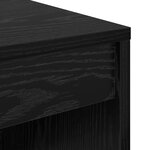 vidaXL Bureau avec rangement chêne noir bois d'ingénierie
