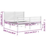 vidaXL Cadre de lit sans matelas bois massif