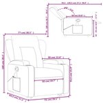 vidaXL Fauteuil inclinable de massage Gris Similicuir
