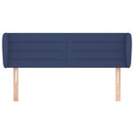 vidaXL Tête de lit avec oreilles Bleu 147x23x78/88 cm Tissu