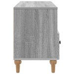 vidaXL Meuble TV 102 x 34 5 x 50 cm Gris Sonoma Bois d’ingénierie
