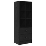 vidaXL Bureau avec rangement chêne noir bois d'ingénierie