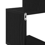 Étagère d'angle en bois d'ingénierie noir 20x20x127 5 cm