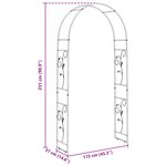 vidaXL Arche de jardin Floral Vert 115 x 37 x 231 cm