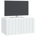 vidaXL Meuble TV mural 59 5 x 31 x 30 cm Blanc Bois d'ingénierie