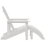 Chaises Adirondack vidaXL avec repose-pieds 2 Pièces Blanc HDPE
