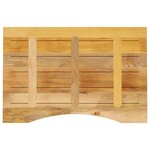 vidaXL Dessus de bureau avec courbe 100x50x2 5 cm manguier massif brut