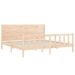 vidaXL Cadre de lit sans matelas 200x200 cm bois massif de pin