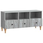 vidaXL Meuble TV 102 x 34 5 x 50 cm Gris Sonoma Bois d’ingénierie