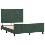 vidaXL Cadre de lit sans matelas vert foncé 140x190 cm velours