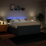 vidaXL Sommier à lattes de lit avec matelas Bleu 180x200 cm Tissu