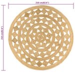 vidaXL Tapis fait à la main Jute tressée 210 cm