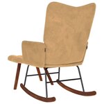 vidaXL Chaise à bascule avec repose-pied marron velours