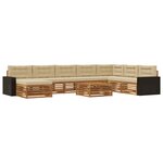 vidaXL Ensemble de canapés d'extérieur 9 Pièces Naturel et Beige