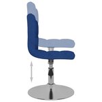 vidaXL Chaises pivotantes à manger lot de 6 bleu tissu
