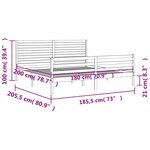 vidaXL Cadre de lit sans matelas bois massif