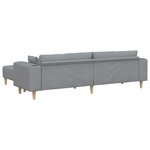 vidaXL Canapé avec coussin 3 Pièces Gris clair tissu