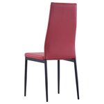 vidaXL Mobilier de salle à manger 7 Pièces Rouge bordeaux