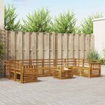 vidaXL Ensemble de canapés d'extérieur 11 Pièces Naturel