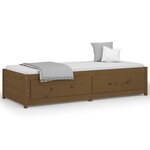 vidaXL Lit de jour sans matelas marron miel 90x190 cm bois pin massif