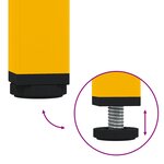 vidaXL Tables de chevet 2 Pièces jaune moutarde 36x39x50 5 cm acier