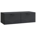vidaXL Meuble TV mural Noir 98 x 41 x 30 cm Bois d'ingénierie
