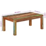 vidaXL Table basse 100x55x40 cm bois de récupération massif