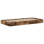 vidaXL Lit Bibliothèque Chêne Fumé 90x190 cm Bois d'ingénierie