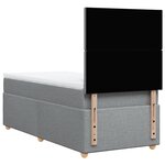 vidaXL Sommier à lattes de lit avec matelas Gris clair 100x200cm Tissu