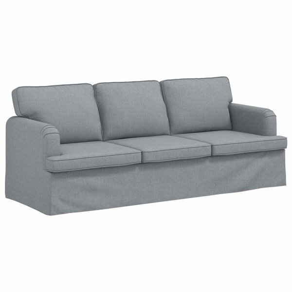 vidaXL Canapé Gris clair 201 x 80 x 85 cm tissu