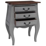 vidaXL Table de chevet bois d'acajou massif 48x35x64 cm
