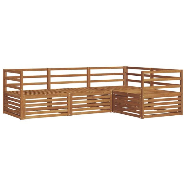 vidaXL Ensemble de canapés d'extérieur 4 Pièces Naturel