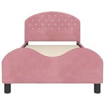 vidaXL Cadre de lit pour enfants avec tête de lit Rose 90 x 190 cm
