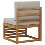 vidaXL Sofa de milieu extérieur Bois d'Acacia Massif Naturel