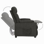 vidaXL Fauteuil Noir Tissu
