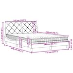 vidaXL Lit avec matelas marron foncé 140x200 cm tissu