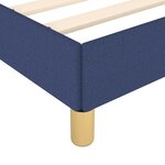 vidaXL Cadre de lit avec tête de lit sans matelas bleu 140x200cm tissu