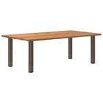 vidaXL Table à manger marron clair bois de chêne massif rectangulaire