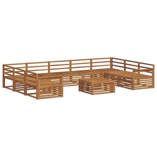 vidaXL Ensemble de canapés d'extérieur 10 pc Naturel