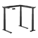 Bureau d'angle assis-debout (piètement) - hauteur : 60 - 125 cm - largeur : 110 - 190 cm (gauche) / 90 - 150 cm (droite) - angle : 90° - 150 kg 14_0005938